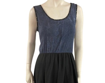 Black Acid wash, BabyDoll tank Dress  Cotton Jersey Dress size medium/Large