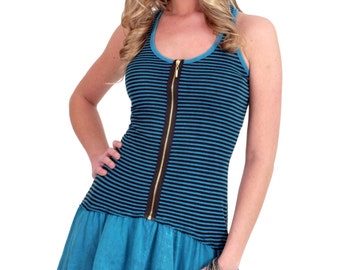 Closeout!!!!Zipper Tank Dress