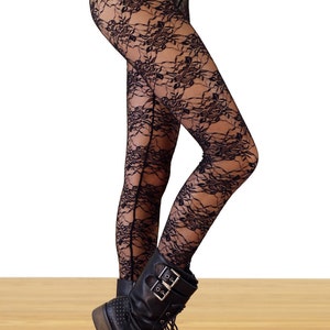 Black Lace Leggings image 4
