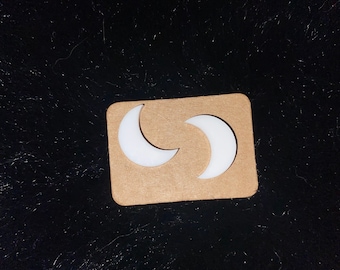 White moon earrings