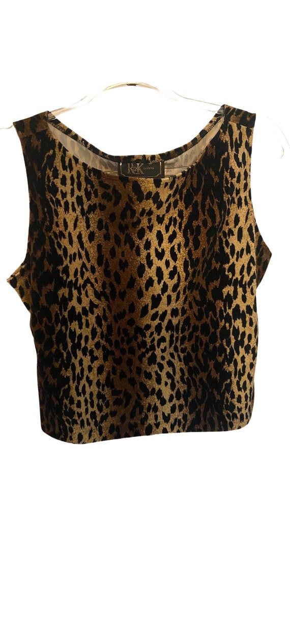 Vintage 90s velvet leopard RK originals tank