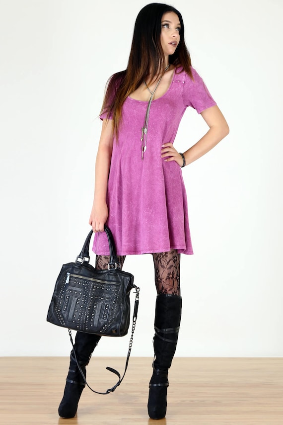 open lace back dress Baby Pink Acid Wash Knit Sleeveless Mini Dress