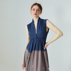 Grecian Goddess Pocket Dress -  Blue acid Ombré