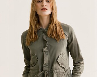 Last One! Brighton Zip Up Charcoal Jacket Size Small