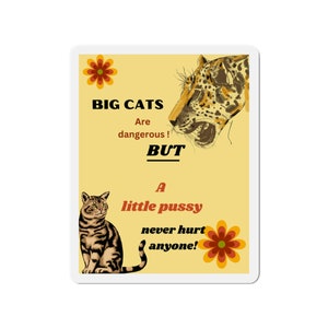 Meow Funny Die-Cut Magnet