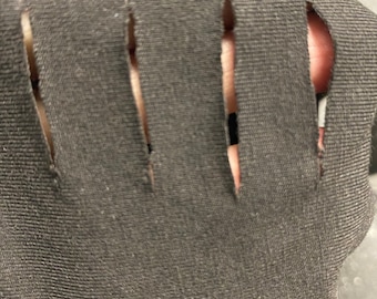 Girls/Kids Black Slashed Front Leggings for Riot Grrrls, Punk and Goth Kids