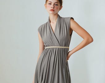Lace Sleeve  Goddess Pocket Dress