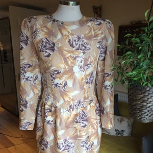 1950&#39;s silk floral dress