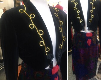 Black Velvet Bolero Etsy