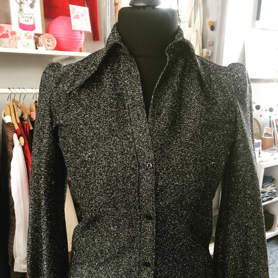 1960’s vintage silver lurex blouse