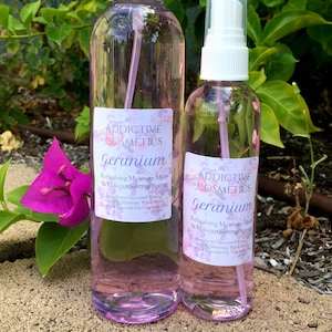 GERANIUM Verfrissende vochtmist en make-upspray voor gezicht, haar en lichaam