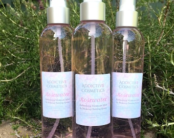 ROSEWATER Refreshing Moisture Mist and Makeup Setting Spray. Great for Face, Hair & Body.