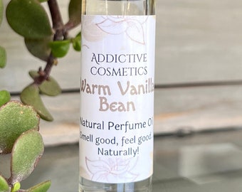 WARM VANILLA BEAN Natural Perfume Oil- Vegan Friendly Fragrance Oil