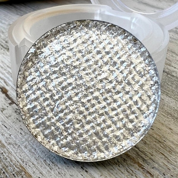 WOHLSTAND Silber Weiß Glitzer Lidschatten- 26mm gepresste Pfanne oder Compact- Vegan freundlich, Grausamkeitsfrei