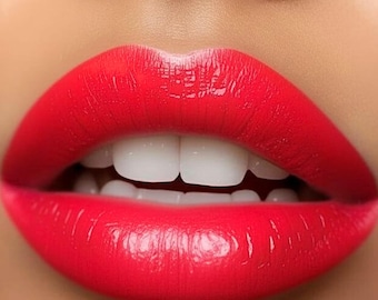 Brillo de labios rojo POWER UP: vegano y sin crueldad animal.