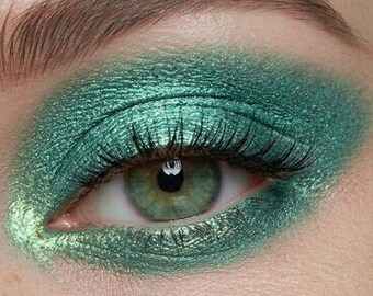 SERPENT Shimmer Green oogschaduw - volledig natuurlijke make-up, veganistische oogschaduw en eyeliner-make-up