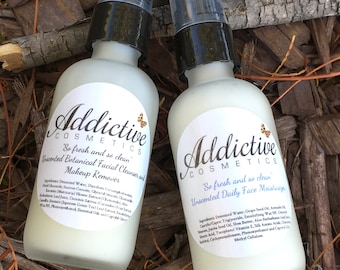 Nicht parfümierte vegane Gesichtsreinigung & Feuchtigkeitscreme - natürlich und organisch