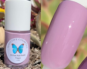 GRAPEFUL FOR YOU- Light Purple Nail Polish- 10 Toxin Free- Purple Creme Nail Polish- Vegan Friendly, Cruelty Free