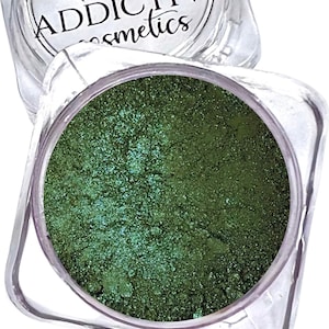 DANK Dark Green Shimmer Eyeshadow- All Natural Makeup, Vegan Eyeshadow or Eyeliner Pigment