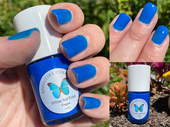 Electric Blue holographic nail polish | eBay