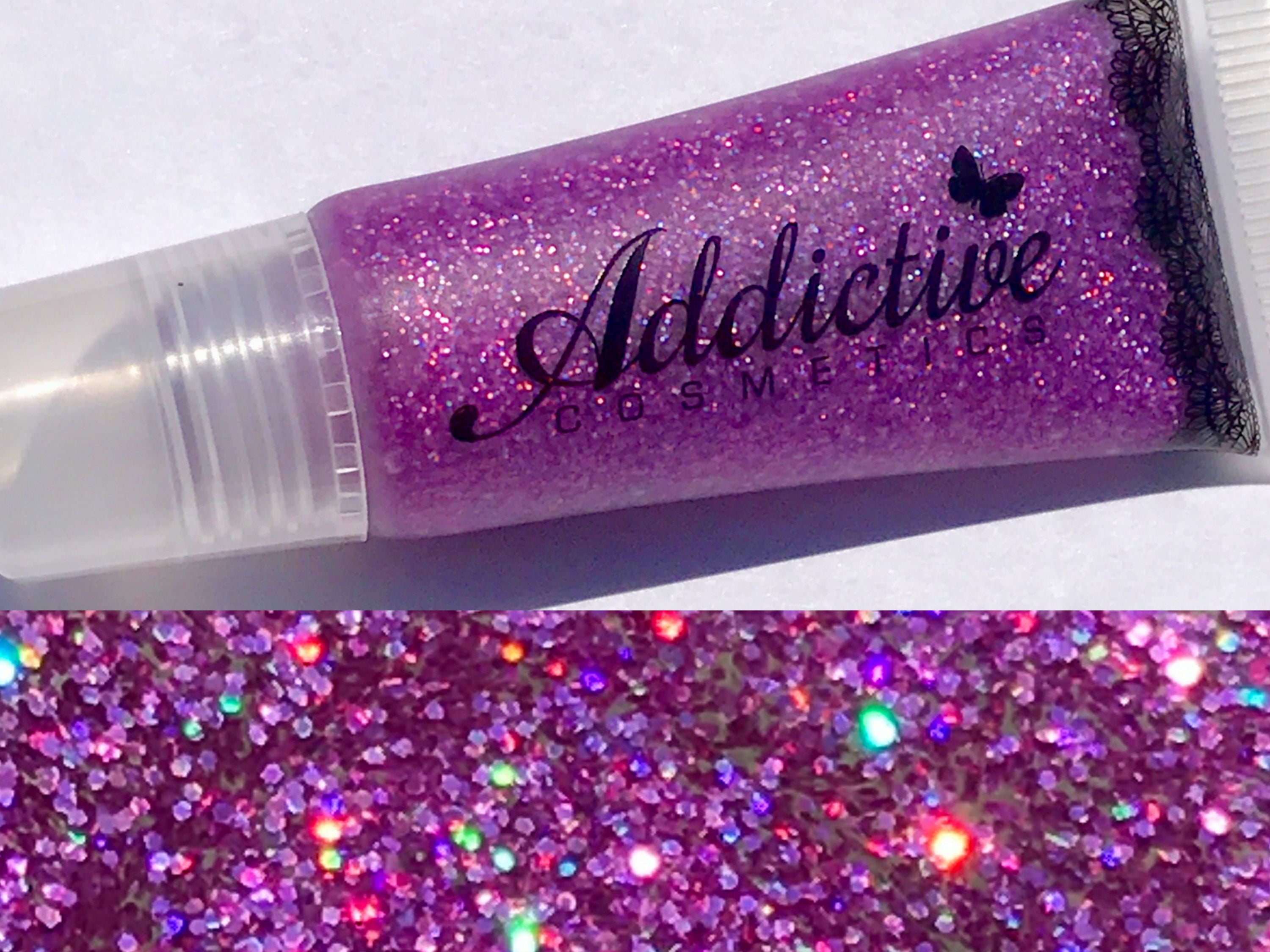 Glitter Lip Gloss BLACK MAGIC Lip Junkie Vegan Lip Gloss, Vegan Makeup,  Cruelty Free Cosmetics 