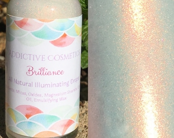 BRILLIANCE Illuminator- All Natural Illuminating Drops- Primer, Skin Illuminator, Highlighter. Brand New Formula!