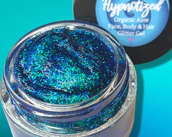 HYPNOTIZED Color Shifting Aloe Glitter Gel for Face, Body and Hair. Vegan Friendly and Cruelty Free.