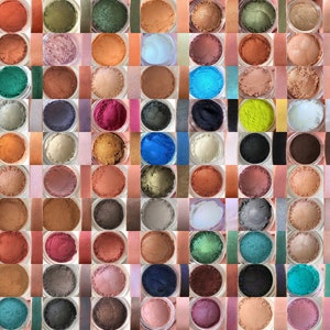 EYESHADOW SAMPLES- Pick any 3 eyeshadow colors to sample- All Natural, Vegan Friendly Eyeshadow and Eyeliner Makeup