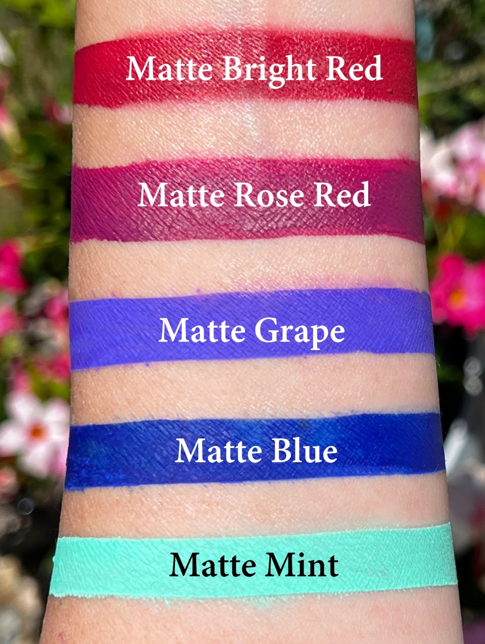 ROSE RED Matte Cake Eyeliner With Applicator Brush Water Etsy