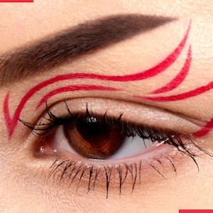 MATTE RED Cake Eyeliner with Applicator Brush- Water Activated Eyeliner- Vegan Friendly, Cruelty Free