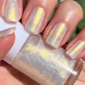 GEMINI- ZODIAC COLLECTION- Sheer White Gold Nail Polish- 10 Toxin Free Iridescent Nail Polish- Vegan Friendly, Cruelty Free
