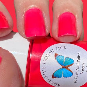 ATOMIC PINK 10 Toxin Free Nail Polish- Vegan Friendly, Cruelty Free