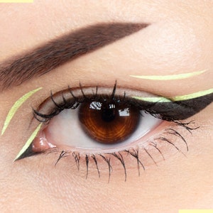 SOFT YELLOW Matte Cake Eyeliner with Applicator Brush- Water Activated Eyeliner- Vegan Friendly, Cruelty Free