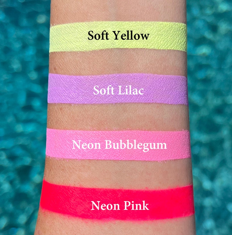 NEON BUBBLEGUM Matte Cake Eyeliner With Applicator Brush Etsy