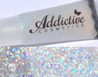 CONFETTI Sheer Glitter Lip Gloss- Thick and Rich. Vegan friendly.