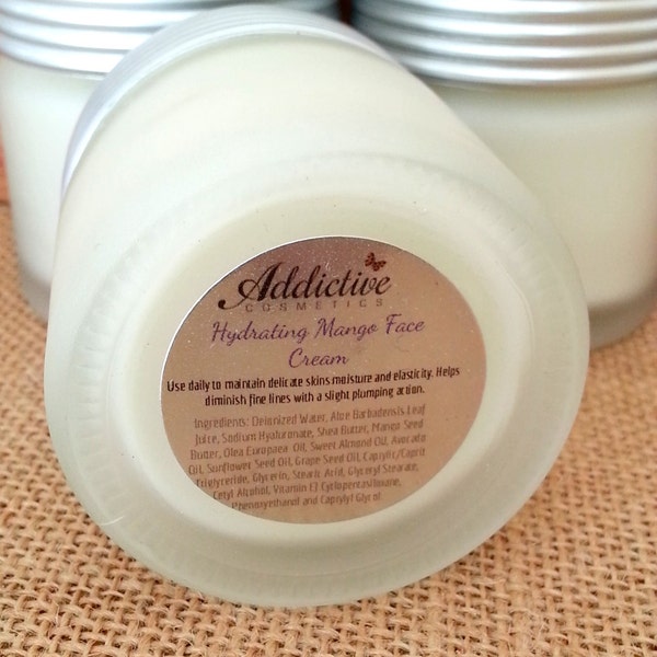 HYDRATING MANGO Natural Face Cream with Hyaluronic Acid