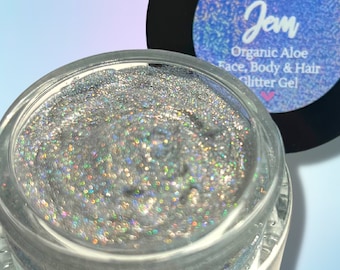 JEM Holographic Aloe Glitter Gel - Für Augen, Gesicht, Haare und Körper!