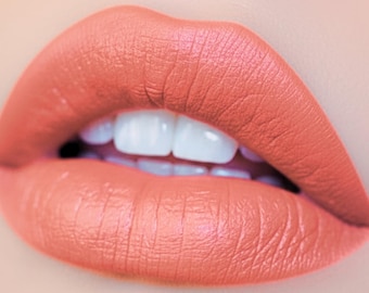Lápiz labial y delineador color melocotón tostado - Totalmente natural, vegano y no tóxico.