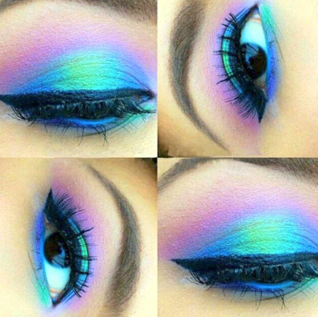 COLOR RUN Mineral Eyeshadow and Eyeliner Makeup Look