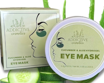 Aloe and Cucumber Eye Gels, All Natural Organic Vegan Eye Masks