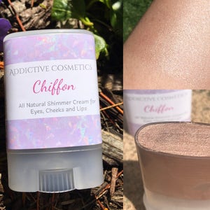 CHIFFON Highlighter Color Cream for Eyes, Cheeks and Lips! All Natural and Vegan Friendly.