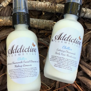CHILLAX Calming Chamomile Daily Face Cleanser and Makeup Remover and Daily Moisturizer - natuurlijke reiniger - natuurlijke gezichtscrème - veganistisch vriendelijk