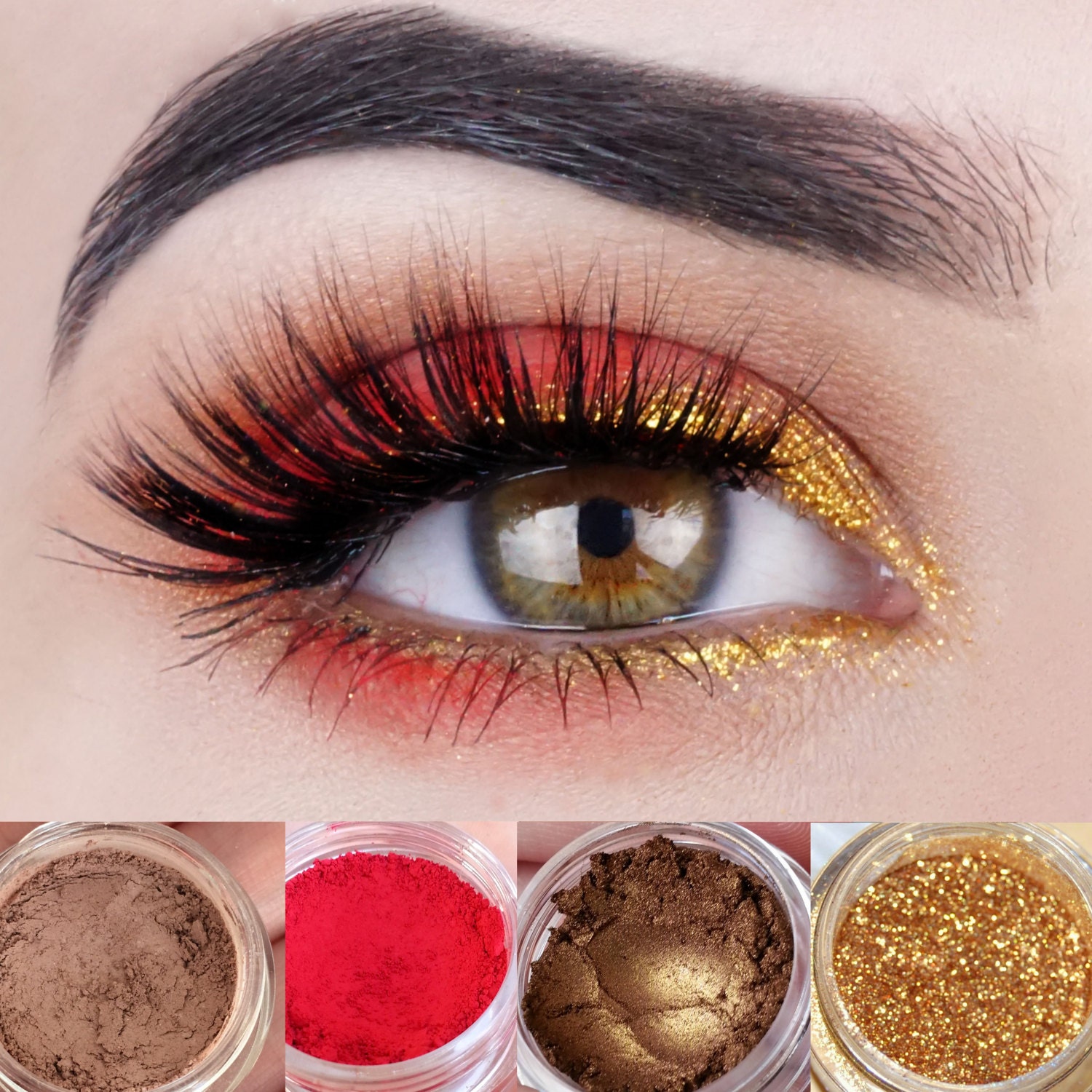 GIRL ON FIRE Eyeshadow Quad Get Look Natural Vegan -