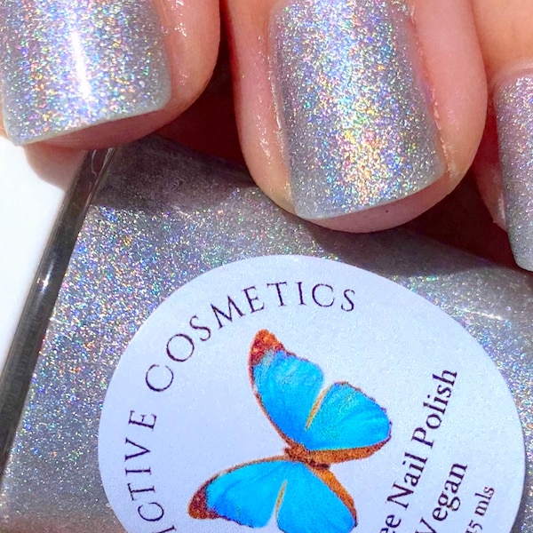 HOLOGRAM Holographic Nail Polish- 10 Toxin Free Holo Nail Polish- Vegan Friendly, Cruelty Free