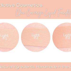 All Natural Liquid Foundation- LIGHTS- Clean Coverage- Vegan Friendly, Cruelty Free