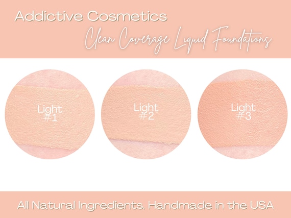All Natural Liquid Foundation- LIGHTS- Clean Coverage- Vegan