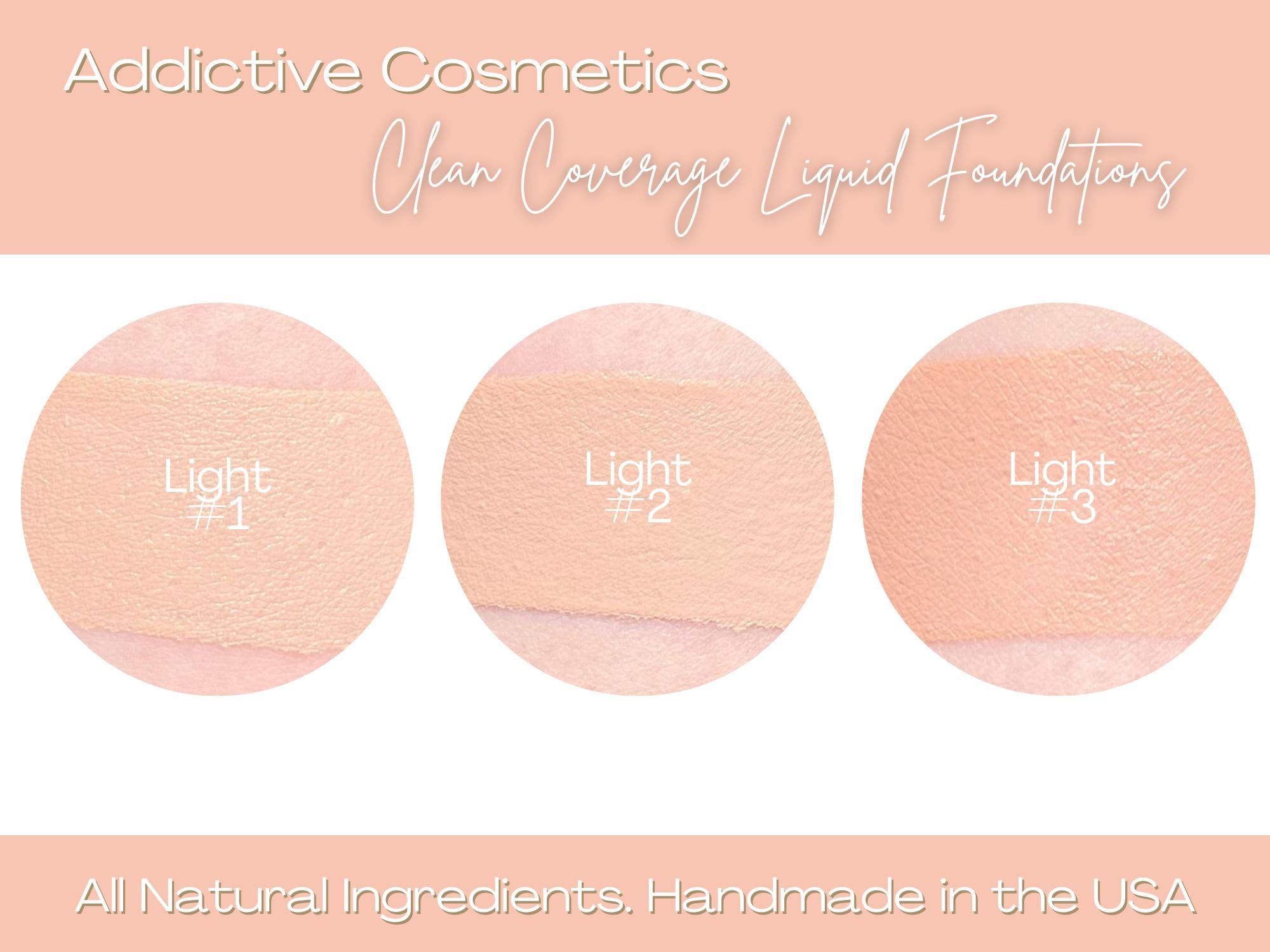 All Natural Liquid Foundation- LIGHTS- Clean Coverage- Vegan