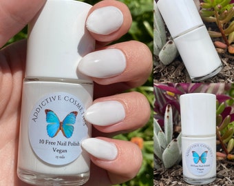 CLOUD 9 White Creme Nail Polish- 10 Toxin Free- Great for Nail Art or as a Glitter Base- Vegan Friendly, Cruelty Free