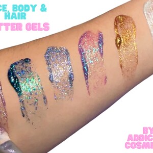 SHOOTING STAR All Natural Glitter Gel Aloe based, Vegan Friendly Glitter Makeup Gel for Eyes, Face, Hair and Body image 8