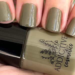 NOT SO OUTDOORSY- Olive Green Nail Polish- 10 Toxin Free Creme Nail Polish- Vegan Friendly, Cruelty Free